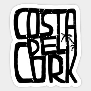 Cork Coast, Irish summer, funny Cork Sticker